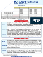 DLP Major Test Series: Target: NEET (UG) 2021