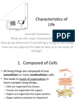Unit 1B -- Characteristics of Life