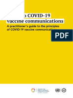 Principios de Comunicación para La Vacuna de COVID-19