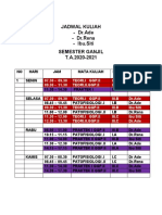 JADWAL KULIAH dr.Ade, dr Rena, Ibu Siti