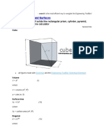 Solids - Volumes and Surfaces