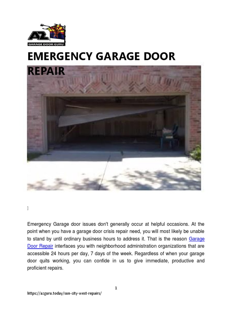 Emergency Garage Door Repair | PDF