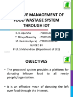 Effective Management of Food Wastage System Through Iot