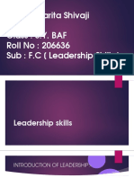 Name: Sarita Shivaji Bombale Class: S.Y. BAF Roll No: 206636 Sub: F.C (Leadership Skills)