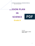 Lesson Plan in Science8 Sy 2015