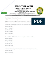 Soal UTS MTK Peminatan Kelas XI Mipa