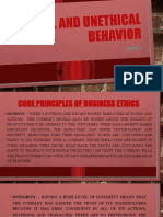 Core principles of business ethics and practices