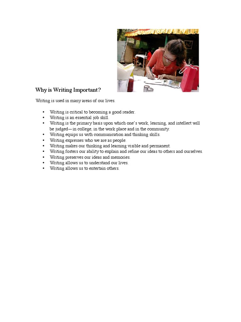 Why Is Writing Important PDF