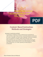 Content-Based Instruction: (Teaching Methods and Strategies)