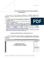 Potpisivanje I Sertifikovanje PDF Dokumenata Korišćenjem Aplikacije Adobe Reader