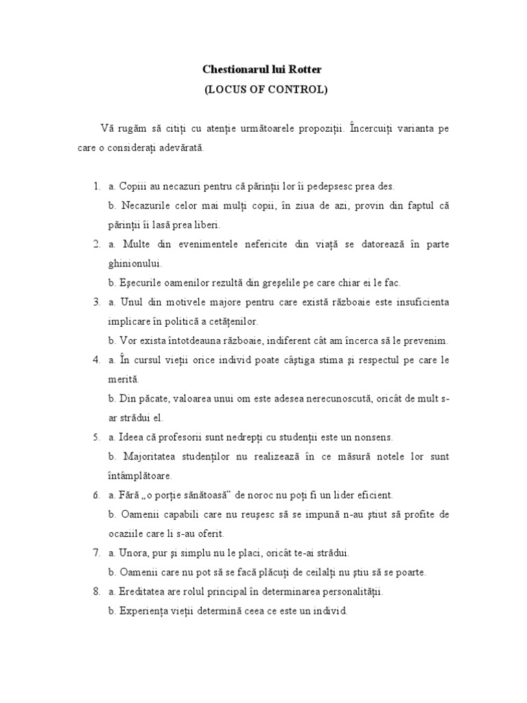 Scala Locus de Control | PDF