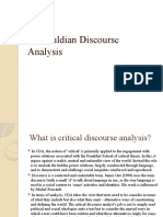 Foucauldian Discourse Analysis