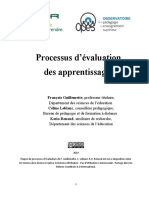 Processus D'evaluation Des Apprentissages