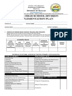 Senior High School Division Implementation Plan: Ivision OF Ataan