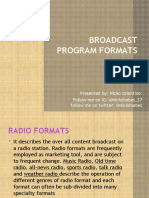 Broadcast Program Formats