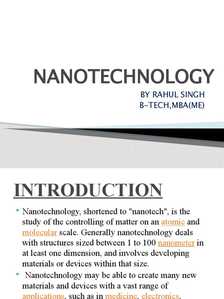 Overview of Nanotechnology Applications | PDF