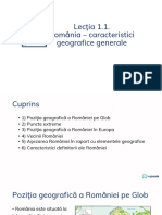 1.1. Romania - Caracteristici Geografice Generale