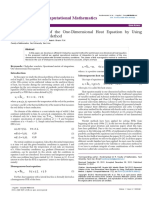 Numerical Solution of The One Dimensional Heat Equation by Using Chebyshev Wavelets Method 2168 9679.1000122