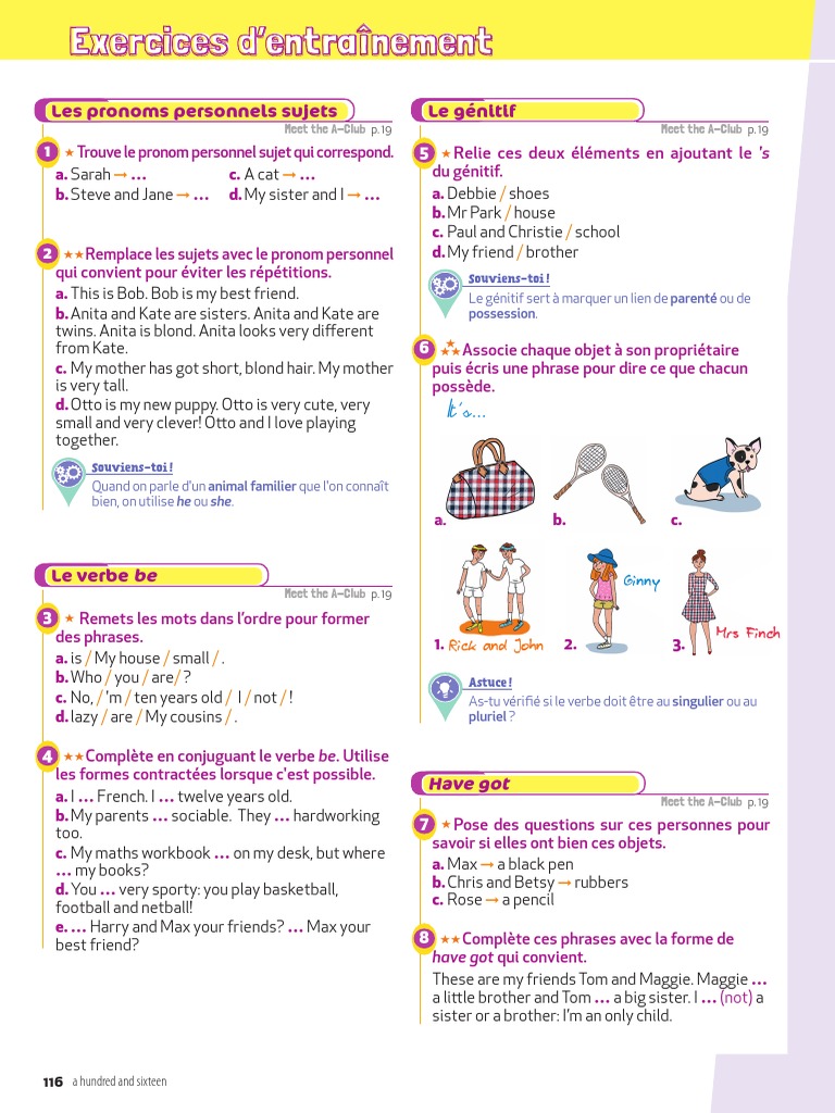 Exercices Sur Les Déterminants Et Les Pronoms 5ème Pdf