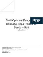 Studi Optimasi Pengelolaan Dermaga Timur Pelabuhan Benoa - Bali.