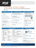 Using Matlab With Python Cheat Sheet