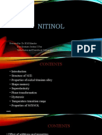 Nitinol: Presented By: Dr. H M Manisha Post Graduate Student I Year Orthodontics and Dentofacial Orthopedics