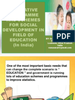 Innovative Programme and Schemes For Social Development in Field of Education (In India)