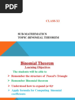 Class XI-Binomial Theorem