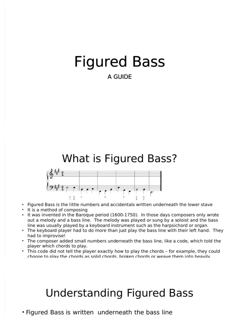 Figured Bass Figured Bass A Guide A Guide PDF Chord (Music