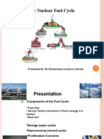 The Nuclear Fuel Cycle: Presented By: MR Muhammad Junaid-Ur-Rehman