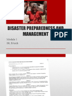 Disaster Preparedness and Management: S8, Barch