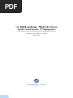 The CMDB Landscape: Market Directions, Vendor Solutions and IT Deployments