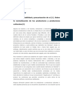 Isabell Lorey - Gubernamentabilidad y Precarización de Sí - Sobre La Normalización de Los Productores y Productoras Culturales