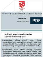 Kewirausahaan Sosial Untuk Ketahanan Nasional