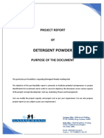 Detergent Powder: Project Report of