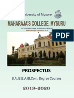 Maharaja'S College, Mysuru Maharaja'S College, Mysuru: Prospectus Prospectus