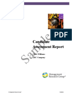 Sample: Candidate Assessment Report
