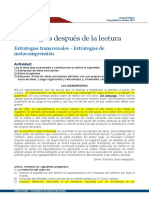 Tarea. Estrategias Después de La Lectura II