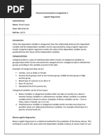 Logistics Regression Notes