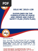 DILG MC 2015-128: Guidelines On The Formulation of Peace and Order and Public Safety Plan (Pops Plan)