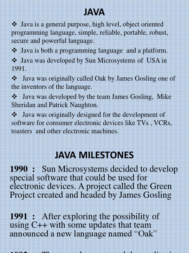 5 (Java History Features) | PDF | Cross Platform Software | Java ...