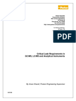 Critical Leak Requirements in GC/MS, LC/MS and Analytical Instruments