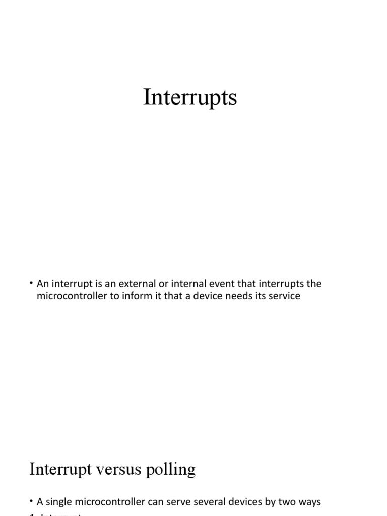 Interrupts vs Polling in Microcontrollers | PDF | Microcontroller ...