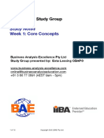 Week 1 Business Analysis Foundation Concepts