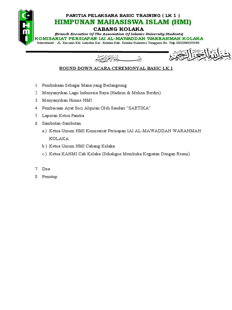 Round Down Acara | PDF | Perjalanan