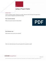 Worksheet For Creating A Project Charter