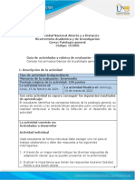 Guía de Actividades y Rúbrica de Evaluación - Unidad 2 - Fase 2 - Conocer Los Principios Básicos de La Patología General