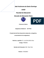 Examen Final Beisbol 2 - Luis Emilio Brito - Concurso UASD - 2021