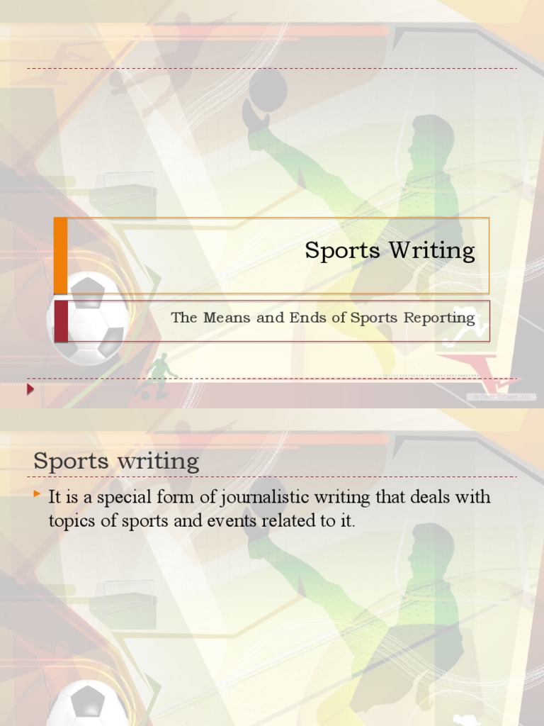 Sports Writing: The Means and Ends of Sports Reporting | PDF ...