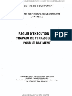 Règles D'exécution Des Travaux de Terrassement Pour Le Bâtiment DTR - BE - 1.2 1991